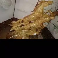 Hand Made Wood Carving Art Winner Horses