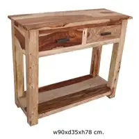 Special made open front table with drawers