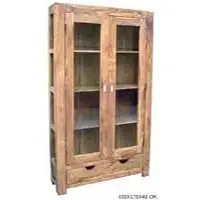 Cupboard with front glass and bottom drawer