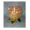Clear Crystal Votive Gold Finish