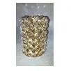 Clear Crystal Votive Gold Finish