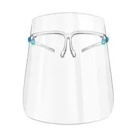 Face Shield with Glasses Frames Clear