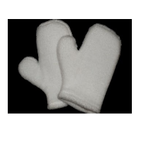 Bath Sponge Velvet Child Mitten White