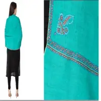 Pure Pashmina Stole Bottle Green Colour