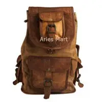 Leather Rucksack Backpack Bag