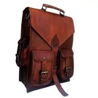 Vintage Leather Backpack, Laptop Bag