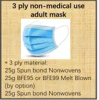Non- Medical Use 3 Ply Mask