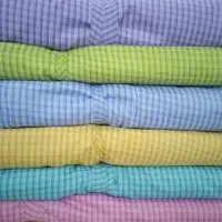 Polyester Check Cotton Fabric
