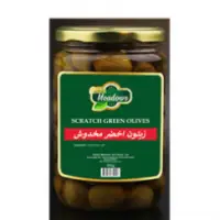 Scratch Green Olives In Jar 350g