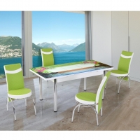 80 X 130 Linear Glass Table