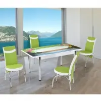 80 X 130 Linear Glass Table