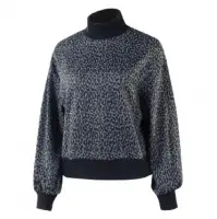 Women's Leopard Pattern Long Sleeves Sweater