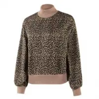 Women's Leopard Pattern Long Sleeves Sweater
