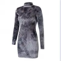 Women Tie Dye Long Sleeves Dress
