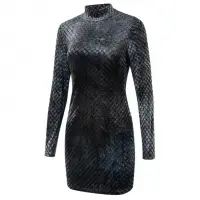 Womens Tie Dye Long Sleeves Dress