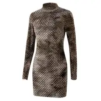 Womens Tie Dye Long Sleeves Dress