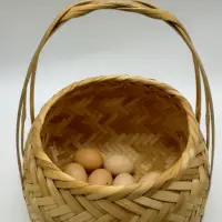 Bamboo Basket Storage For Eggs, Fruits Etc