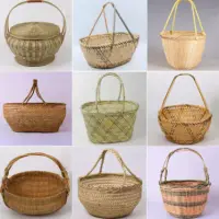 Bamboo Willow Wicker Rattan Basket Cane Storage