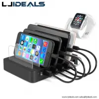 6 Port Usb Charging Station, Watch Holder , Type