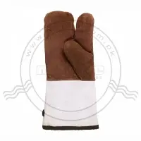 Three Finger Leather Mittens
