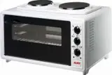 Mini oven with thermostat and timer