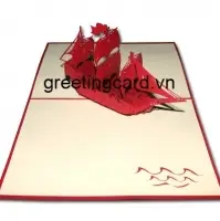 Boat 3D Pop Up Card- Greeting Card