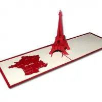 Eiffel 3D Pop Up Greeting Card