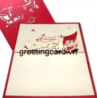 Santa 3D Pop Up Card- Greeting Card