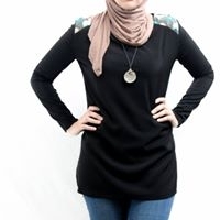 Black Crepe Top With Embroidery