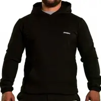 Black Men Hoodie No Zip