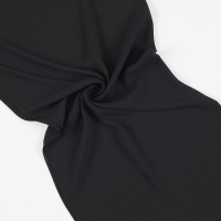Luxury Plain Crepe Scarf Black