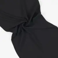 Luxury Plain Crepe Scarf Black