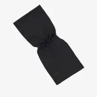 Luxury Plain Crepe Scarf Black