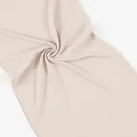 Luxury Plain Crepe Scarf Dark Beige