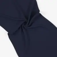 Luxury Plain Crepe Scarf Navy