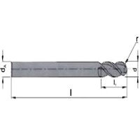 Solid carbide ball nosed end mills