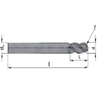 Solid carbide ball nosed end mills