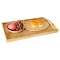 Bamboo Serving Tray With Folding Legs
