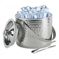 Hammered Double Wall Ice Bucket