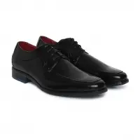 Men Shoes Black Solid Derbys Footwear