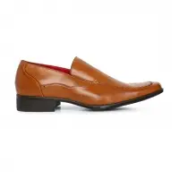 Men Shoes Brown Semi Formal Slip-on Footwear
