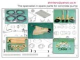 Spare parts for concrete pump