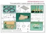 Spare parts for concrete pump