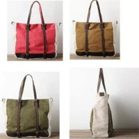 Leather Canvas Bag