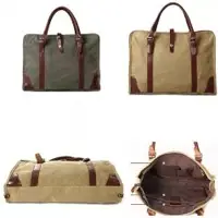Canvas Leather Hand Bag