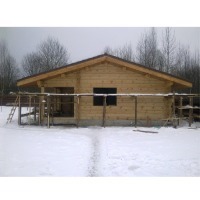 Prefabricated log house