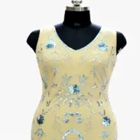Full Floral Sleeveless Evening Gown
