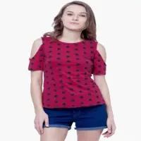 Cold Shoulder Top - Polka