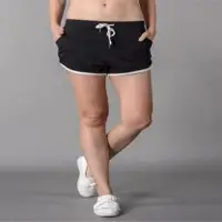 Black Drawstring Waist Shorts
