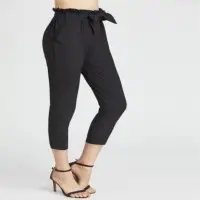 Black High Waist Ripped Denim Pant